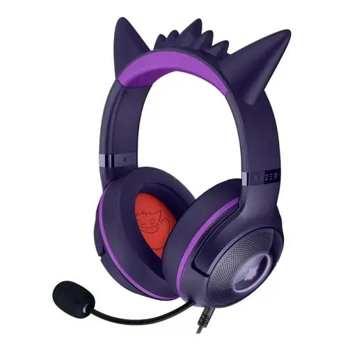 Casti Gaming Razer Kraken Kitty V2 Gengar Edition, Over-Ear, USB-A, Chroma RGB, Microfon (Violet)