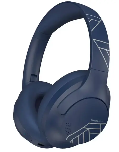 Casti Wireless PowerLocus P3, Bluetooth 5.3, Microfon, 40mm (Albastru)