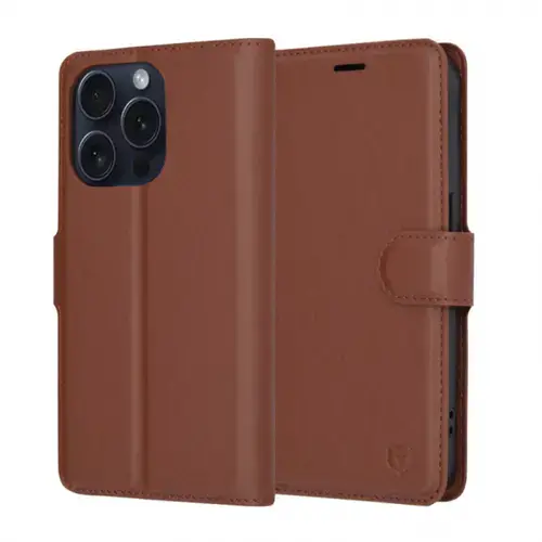 Husa pentru Apple iPhone 15 Pro, Techsuit Leather Folio (Maro)