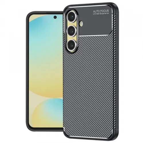 Husa pentru Samsung Galaxy S24 FE S721, Techsuit CarbonFiber (Negru)