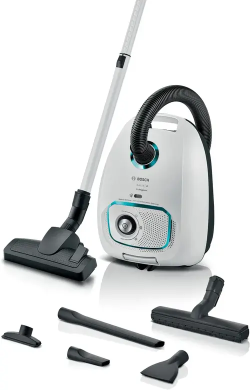 Aspirator cu sac BOSCH BGB41HYG1H, 600 W, 4 l, Filtru HEPA, 8 m (Alb)