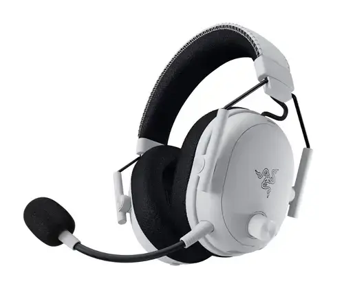 Casti Gaming Wireless Razer Blackshark V3 Pro, Over-Ear, 2.4G/Bluetooth/USB/Jack 3.5mm, Hybdrid ANC, TriForce Bio-Cellulose 50mm, Autonomie 70 ore (Alb)