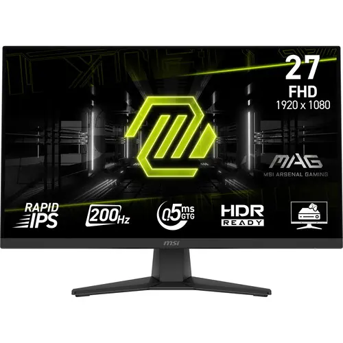 Monitor Gaming Rapid IPS LED MSI 27inch MAG 272F, Full HD (1920 x 1080), HDMI, DisplayPort, 200 Hz, 0.5 ms (Negru)