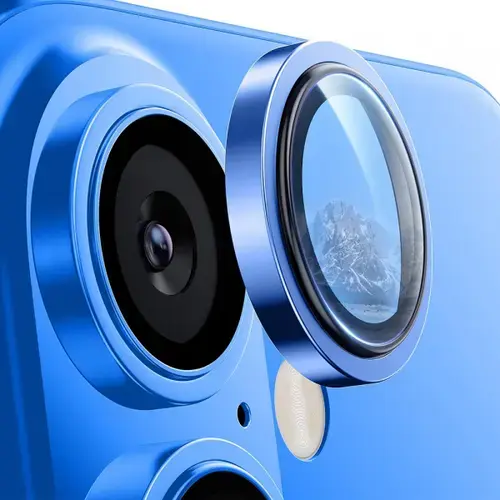 Folie de protectie Camera Spate Lito S+ pentru Apple iPhone 16 Plus / 16, Sticla Securizata (Albastru)