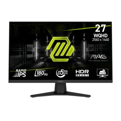 Monitor Gaming Rapid IPS LED MSI 27inch MAG 274QF, WQHD (2560 x 1440), HDMI, DisplayPort, 180 Hz, 0.5 ms (Negru)
