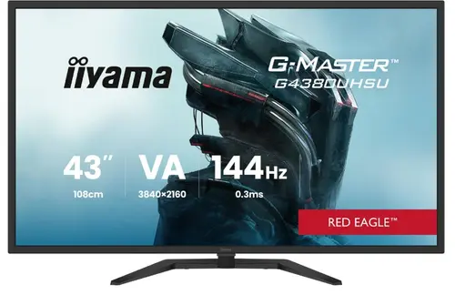 Monitor Gaming VA LED Iiyama Red Eagle Gaming Monitor G-Master 42.5inch G4380UHSU-B2, Ultra HD (3840 x 2160), HDMI, DisplayPort, 144 Hz, Boxe, 0.3 ms (Negru)