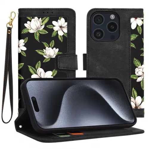 Husa pentru Apple iPhone 15 Pro, Techsuit FlipCraft (Negru)