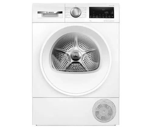 Uscator de rufe cu condensare si pompa de caldura BOSCH Seria 6 WQG14591BY, 9 kg, Clasa D, Control digital, AutoDry, Curatare automata SelfCleaning Condenser (Alb)