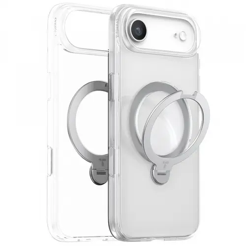 Husa MagSafe pentru Apple iPhone Air Torras Ostand Spin (Transparent)