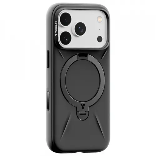 Husa MagSafe pentru Apple iPhone 17 Pro, Torras, QPRO Silicone (Negru)