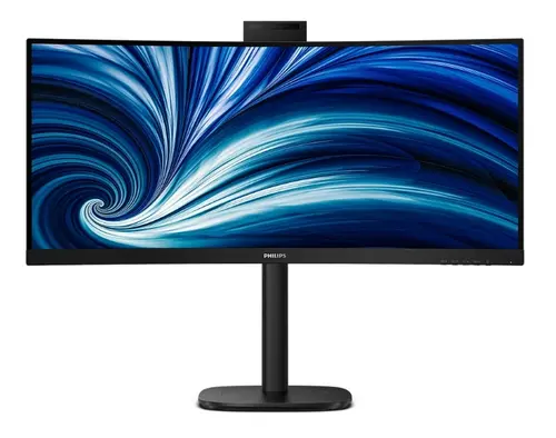Monitor LCD VA LED Philips 34inch 34B2U3600CH, WQHD (3440 x 1440), HDMI, DisplayPort, Ecran curbat, Boxe (Negru)