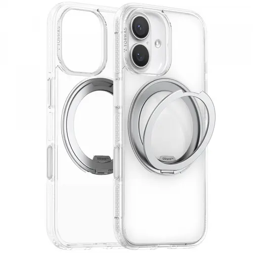 Husa MagSafe pentru Apple iPhone 17, Torras, Ostand R Fitness (Transparent)