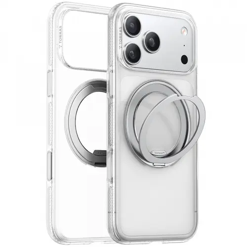 Husa MagSafe pentru Apple iPhone 17 Pro, Torras, Ostand R Fitness (Transparent)