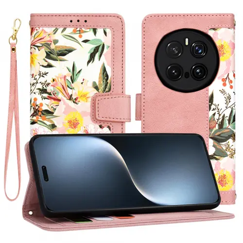 Husa pentru Honor Magic7 Pro, Techsuit FlipCraft (Roz)