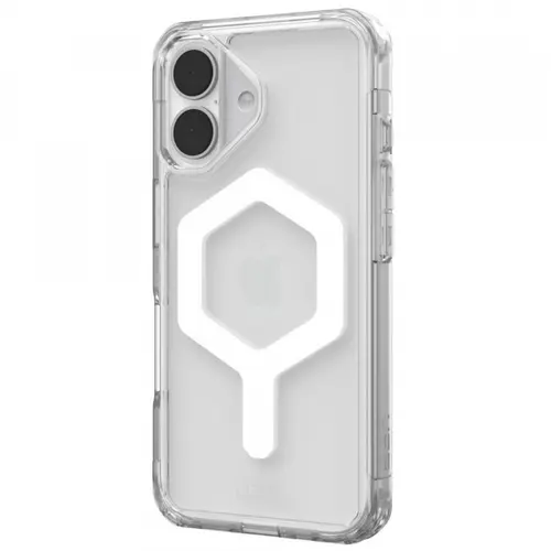 Husa MagSafe pentru Apple iPhone 17, Urban Armor Gear, Plyo (Transparent/Alb)