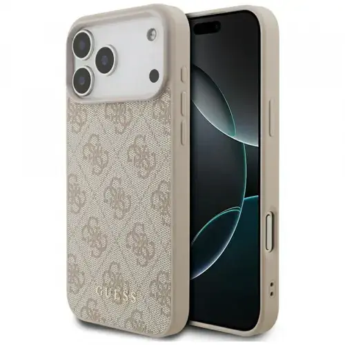 Husa pentru Apple iPhone 17 Pro Max, Guess, 4G Classic (Maro)
