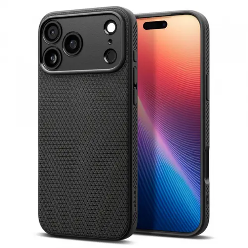 Husa pentru Apple iPhone 17 Pro Max, Spigen, Liquid Air (Negru)