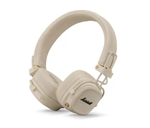 Casti Stereo Wireless Marshall Major V, Bluetooth, Autonomie 100+ ore (Crem)