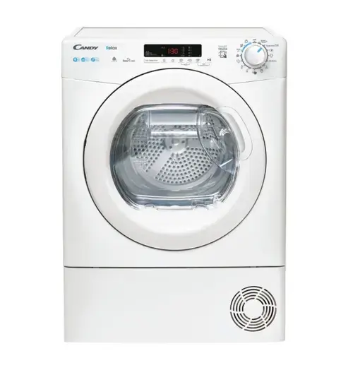 Uscator de rufe Candy CRE H9A2DE-S, Pompa de caldura, EasyCase, Kilo detector, 9 kg, Clasa A++ (Alb)