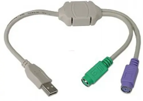 Cablu convertor USB la PS2 (tastatura + mouse)