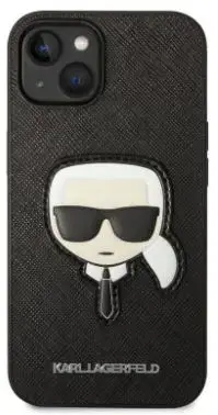 Husa Protectie Spate Karl Lagerfeld Saffiano pentru iPhone 14 Plus (Negru)