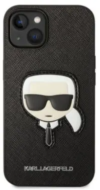 Husa Protectie Spate Karl Lagerfeld Saffiano pentru iPhone 14 Plus (Negru)