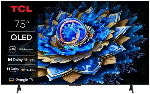 Televizor QLED TCL 190 cm (75inch) 75T69C, Ultra HD 4K, Smart TV, WiFi, CI+