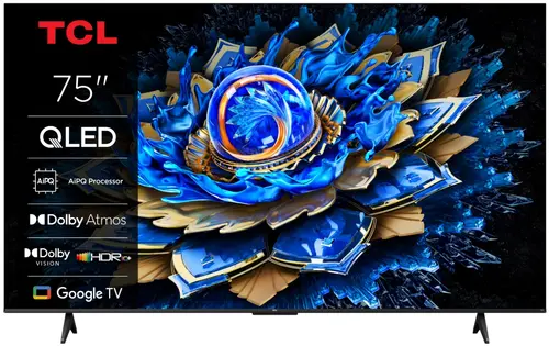 Televizor QLED TCL 190 cm (75inch) 75T69C, Ultra HD 4K, Smart TV, WiFi, CI+