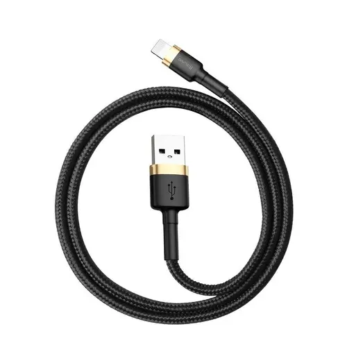 Cablu de date telefon, Baseus, USB/Lightning, 1.5 A, 2 m, Negru
