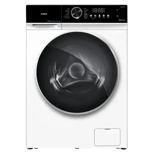Masina de spalat rufe cu uscator Samus WSDD10612IDM, 10 kg spalare, 6 kg uscare, Motor Inverter, Display LED Color, 14 programe, 1200 rpm, Clasa A/E (Alb)
