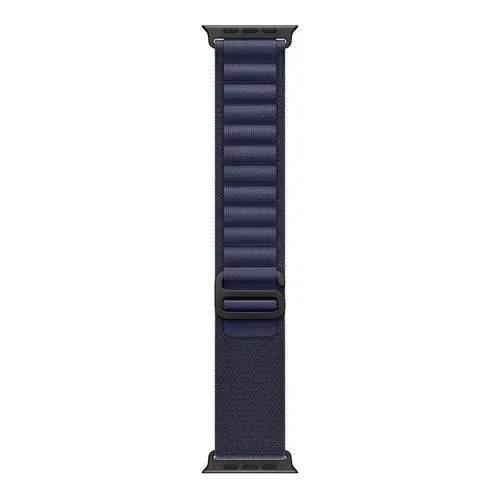 Curea Smartwatch Apple MYPW3ZM/A pentru Watch 49mm, Alpine Loop, Small, Black Titanium Finish (Albastru)