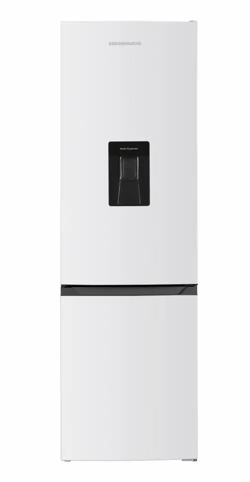 Combina frigorifica HEINNER HC-HM260INVWDD, 260 l, Dozator de apa, Clasa D, Compresor Inverter, Usi reversibile, H 180 cm (Alb)