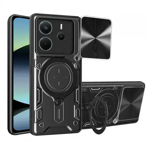 Husa pentru Xiaomi Redmi Note 14 4G (Regional), Techsuit, CamGuard Pro, Neagra