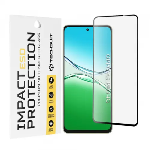 Folie de protectie Ecran Techsuit pentru Oppo A5 Pro 4G / A5 Pro, Sticla Securizata, Full Glue