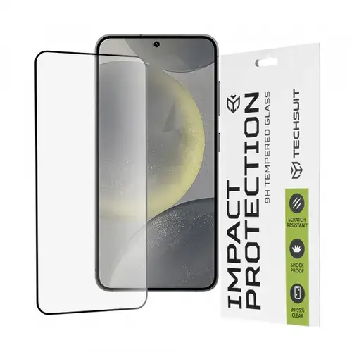 Folie de protectie Ecran Techsuit pentru Samsung Galaxy S25 S931 / S24 S921, Sticla Securizata, Full Glue, 111D
