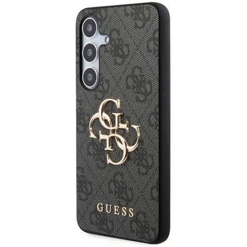 Husa Protectie Spate Guess PU 4G Metal Logo pentru Samsung Galaxy S24 Plus (Gri)