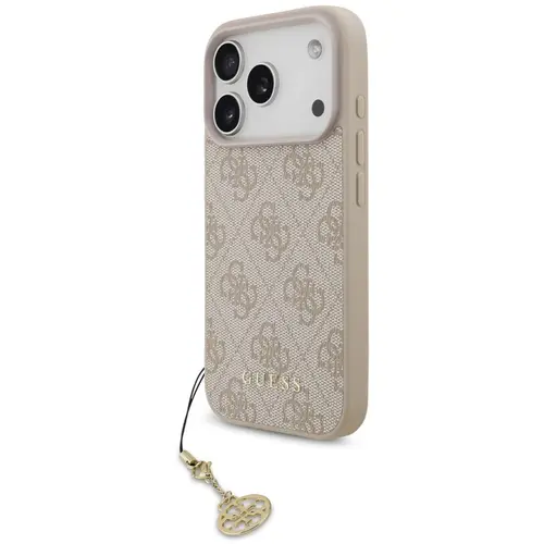 Husa Protectie Spate Guess 4G Charm Tone on Tone pentru Apple iPhone 17 Pro (Roz)