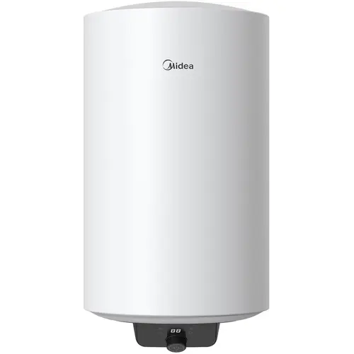 Boiler electric Midea D80-15EFG, seria Lume, model cilindric, volum 80L, control electronic, Supapa de siguranta de reducere a presiunii, protectie supraincalzire, Wifi (Alb)