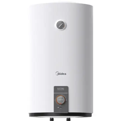Boiler electric Midea, Seria Salute, model cilindric, volum 80L, control electronic, Supapa de siguranta de reducere a presiunii, protectie supraincalzire, Wi-Fi (Alb)