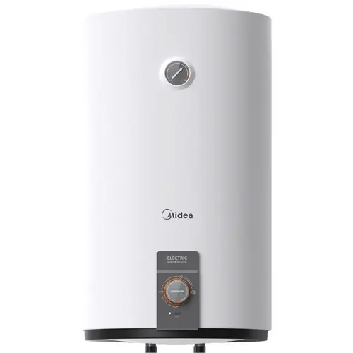 Boiler electric Midea, Seria Salute, model cilindric, volum 80L, control electronic, Supapa de siguranta de reducere a presiunii, protectie supraincalzire, Wi-Fi (Alb)