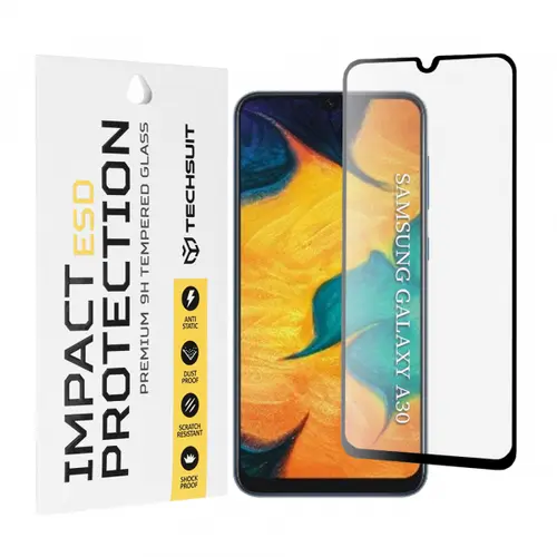 Folie de protectie Ecran Techsuit pentru Samsung Galaxy M31 M315 / M21 M215 / A50s A507 / A30s A307 / M30s M307, Sticla Securizata, Full Glue