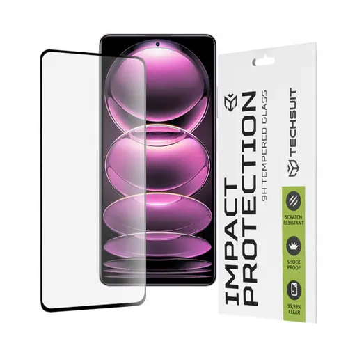 Folie de protectie Ecran Techsuit pentru Xiaomi Poco X5 Pro / Redmi Note 12 Pro 5G / Note 12 Pro+, Sticla Securizata, Full Glue, 111D
