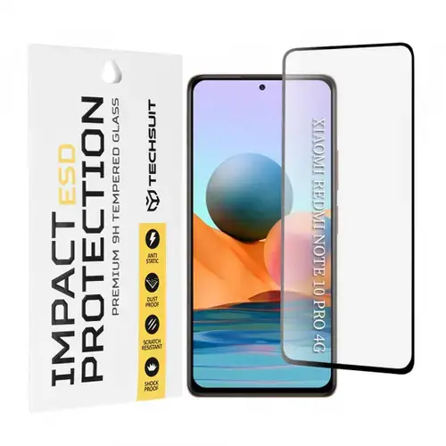 Folie de protectie Ecran Techsuit pentru Xiaomi Redmi Note 10 Pro Max / Note 10 Pro, Sticla Securizata, Full Glue
