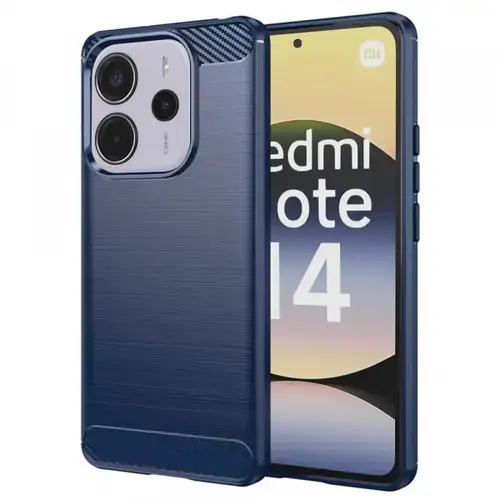 Husa pentru Xiaomi Redmi Note 14 4G (Standard), Techsuit, Carbon, Albastra