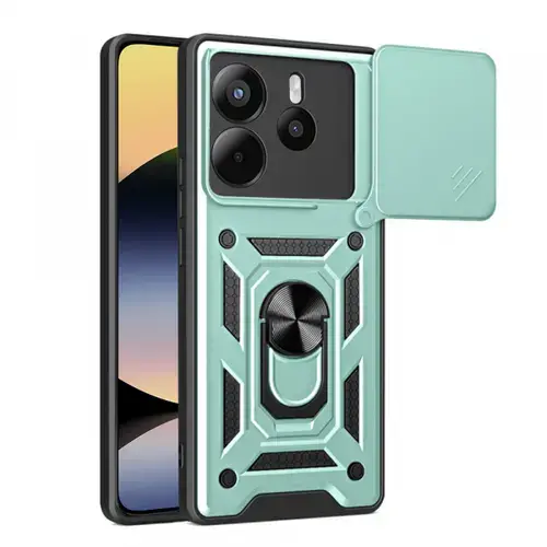 Husa pentru Xiaomi Redmi Note 14 4G (Standard), Techsuit, CamShield, Verde