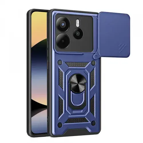 Husa pentru Xiaomi Redmi Note 14 4G (Standard), Techsuit, CamShield, Albastra