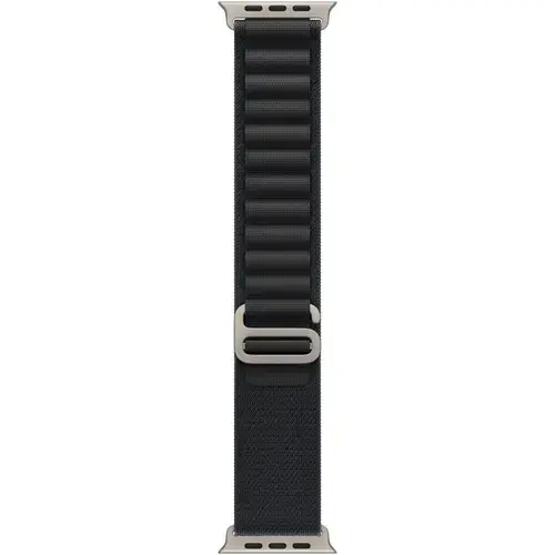 Curea Smartwatch pentru Apple Watch 49mm, Alpine Loop - Medium - Natural Titanium Finish (Negru)