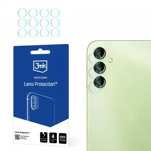 Folie de protectie Camera Spate 3MK Protection pentru Samsung Galaxy A14 A145 / A14 5G A146, Sticla Securizata, Set 4 bucati