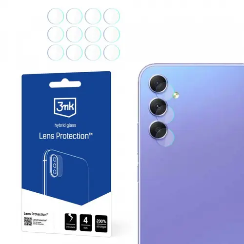 Folie de protectie Camera Spate 3MK Protection pentru Samsung Galaxy A55 5G A556 / A35 5G A356, Sticla Securizata, Set 4 bucati