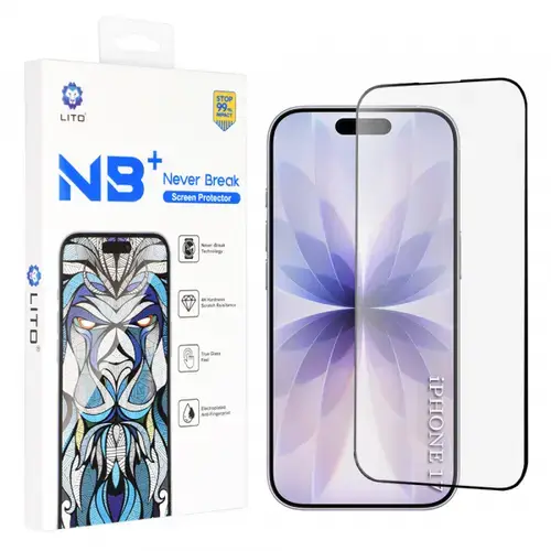 Folie de protectie Ecran Lito NB pentru Apple iPhone 17 / 16 Pro, Sticla Securizata, Full Glue